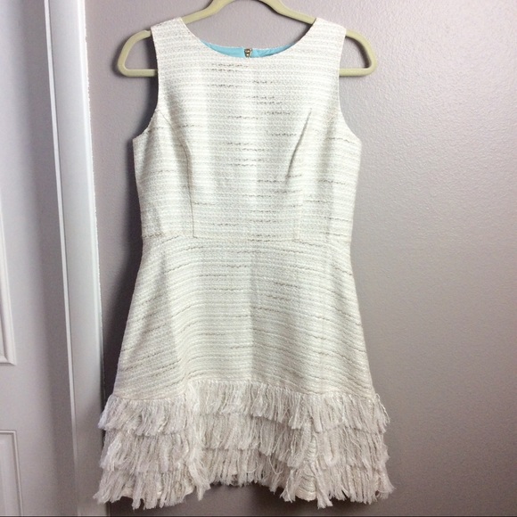 Sail to Sable Dresses & Skirts - SAIL TO SABLE Cream Fringe dress